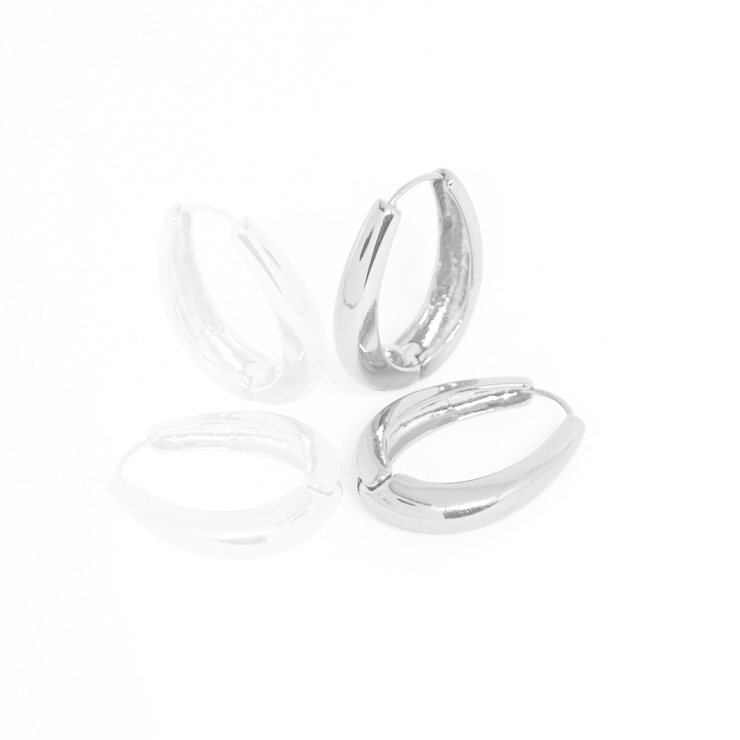 Brinco Argola Oval Lisa Banhada