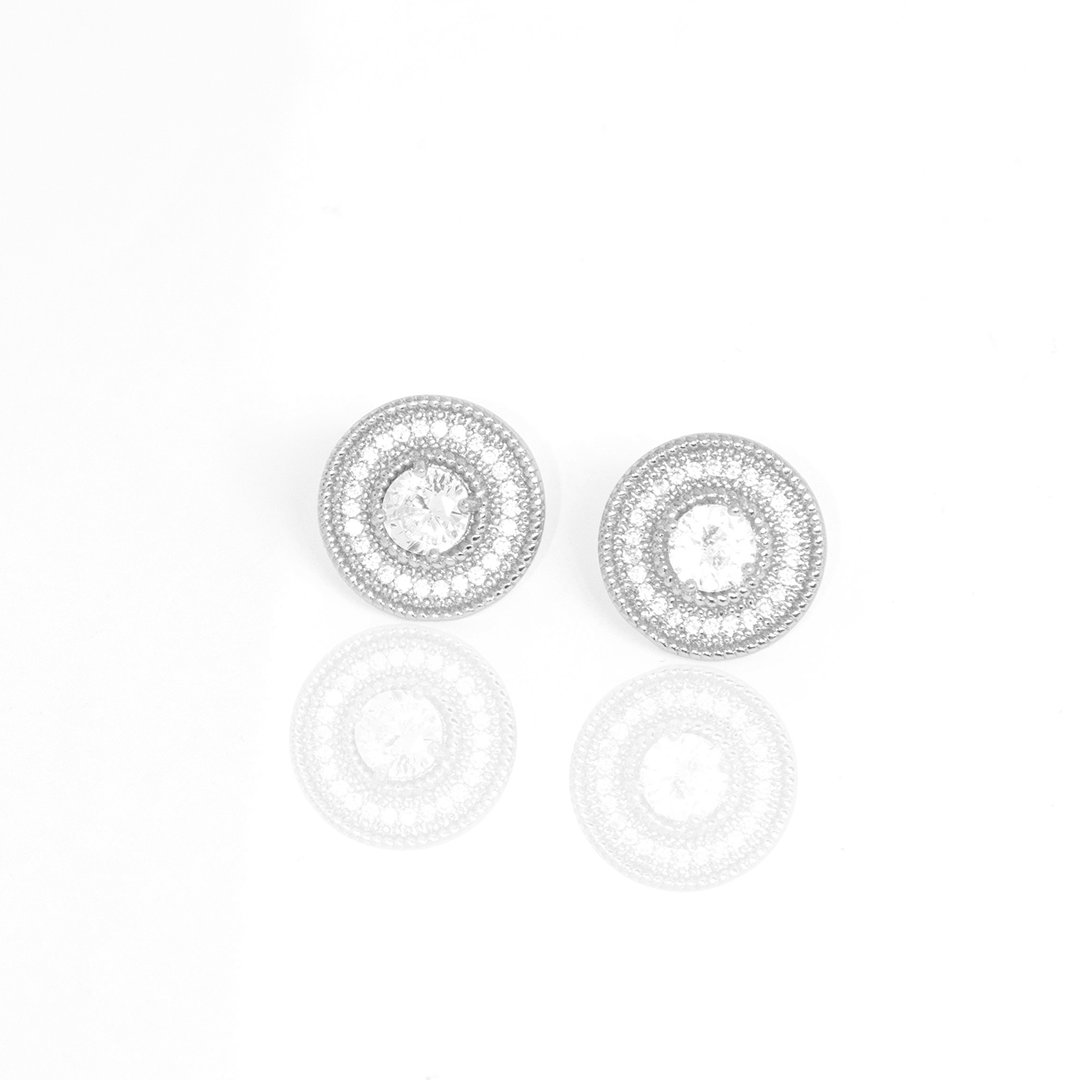 Brinco Redondo Clássico com Zircônia Central Banhado