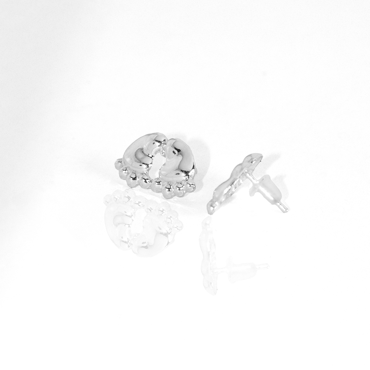 Brinco Mini Pés Em prata