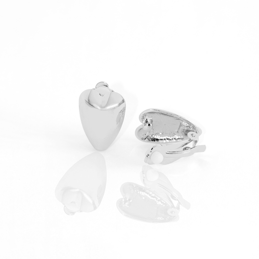 Brinco Clip Coração Clássico Banhado