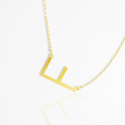 Colar Inicial de Letra Banhado em Ouro 18K