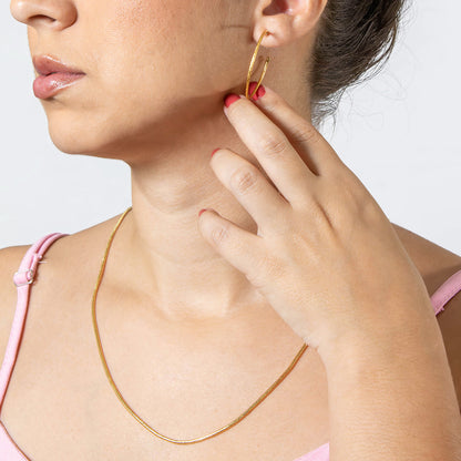 Colar Rabo de Rato 2mm Banhado em Ouro 18K