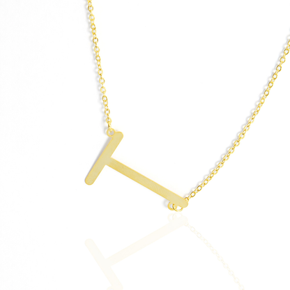 Colar Inicial de Letra Banhado em Ouro 18K