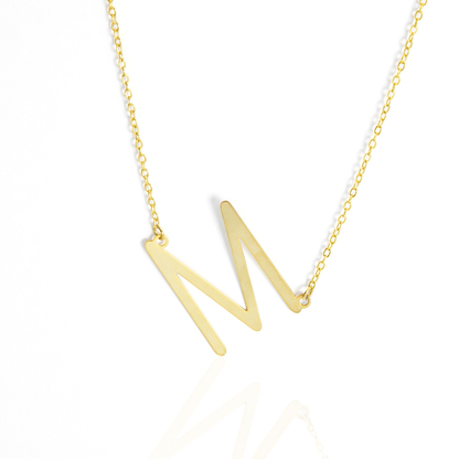 Colar Inicial de Letra Banhado em Ouro 18K