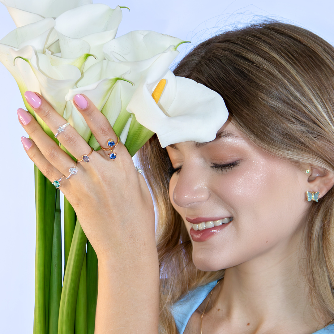 Anel Cristais Artificiais  Aventurina Banhado