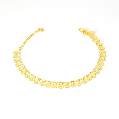 Pulseira Pingente Medalhinhas Banhado em Ouro 18K