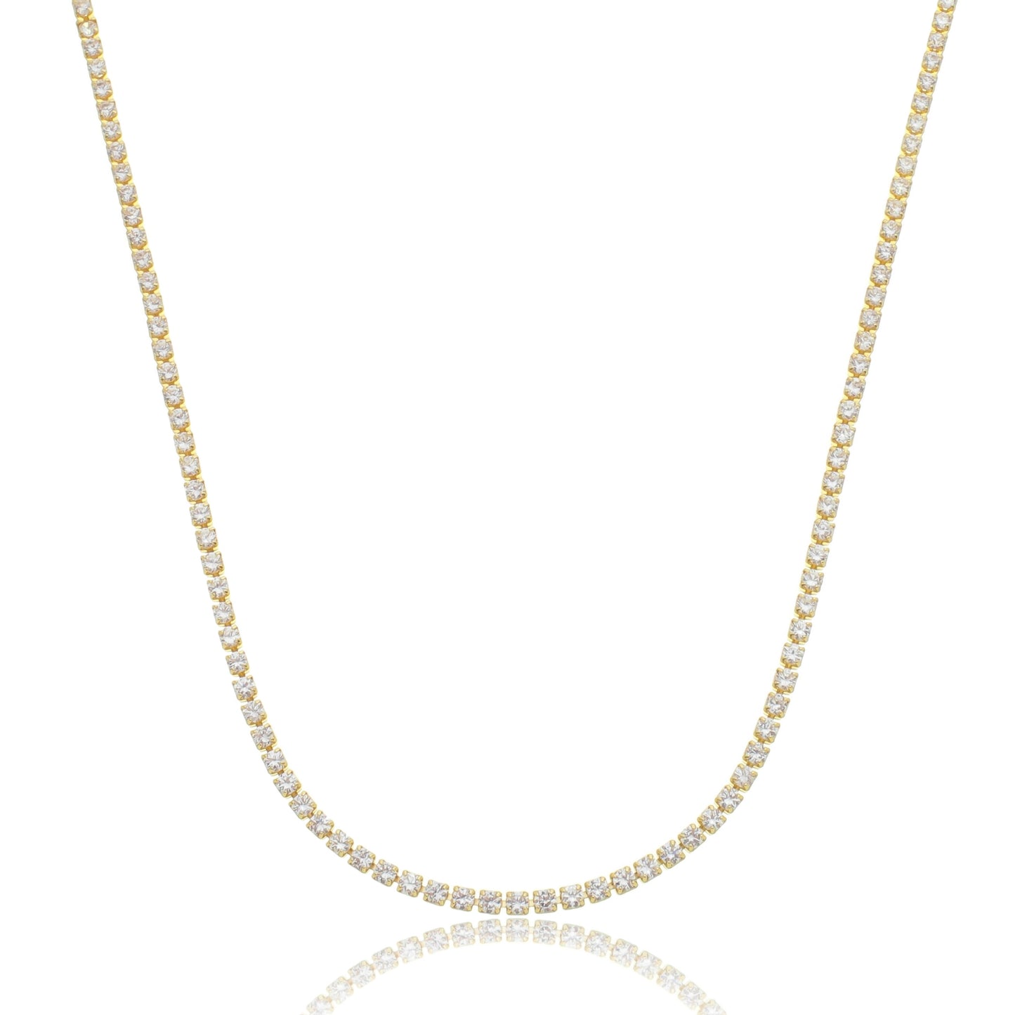 Colar Riviera 70cm Banhado em Ouro 18K