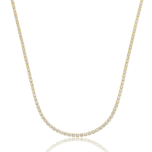 Colar Riviera 70cm Banhado em Ouro 18K