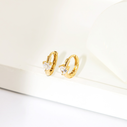 Brinco Argola Click Coração Banhado