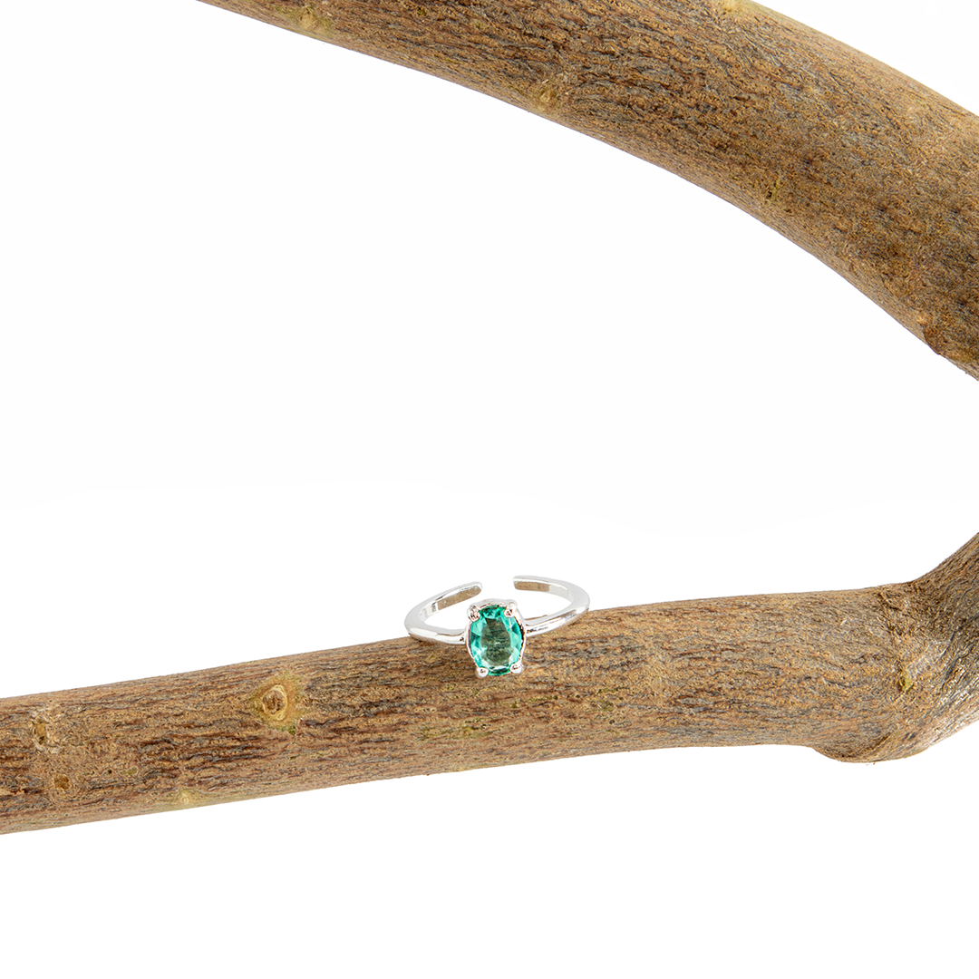 Anel Cristais Artificiais  Aventurina Banhado