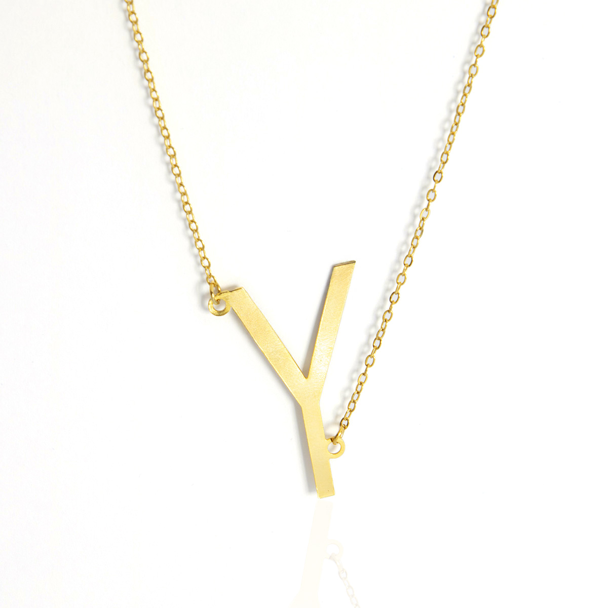 Colar Inicial de Letra Banhado em Ouro 18K