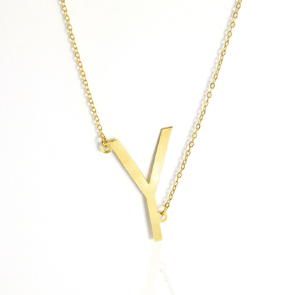 Colar Inicial de Letra Banhado em Ouro 18K