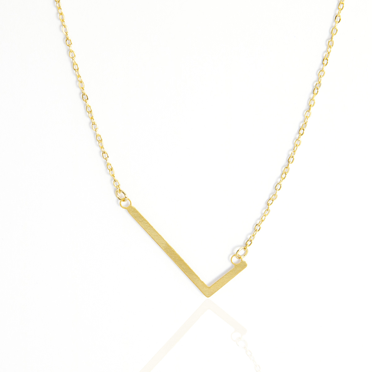 Colar Inicial de Letra Banhado em Ouro 18K