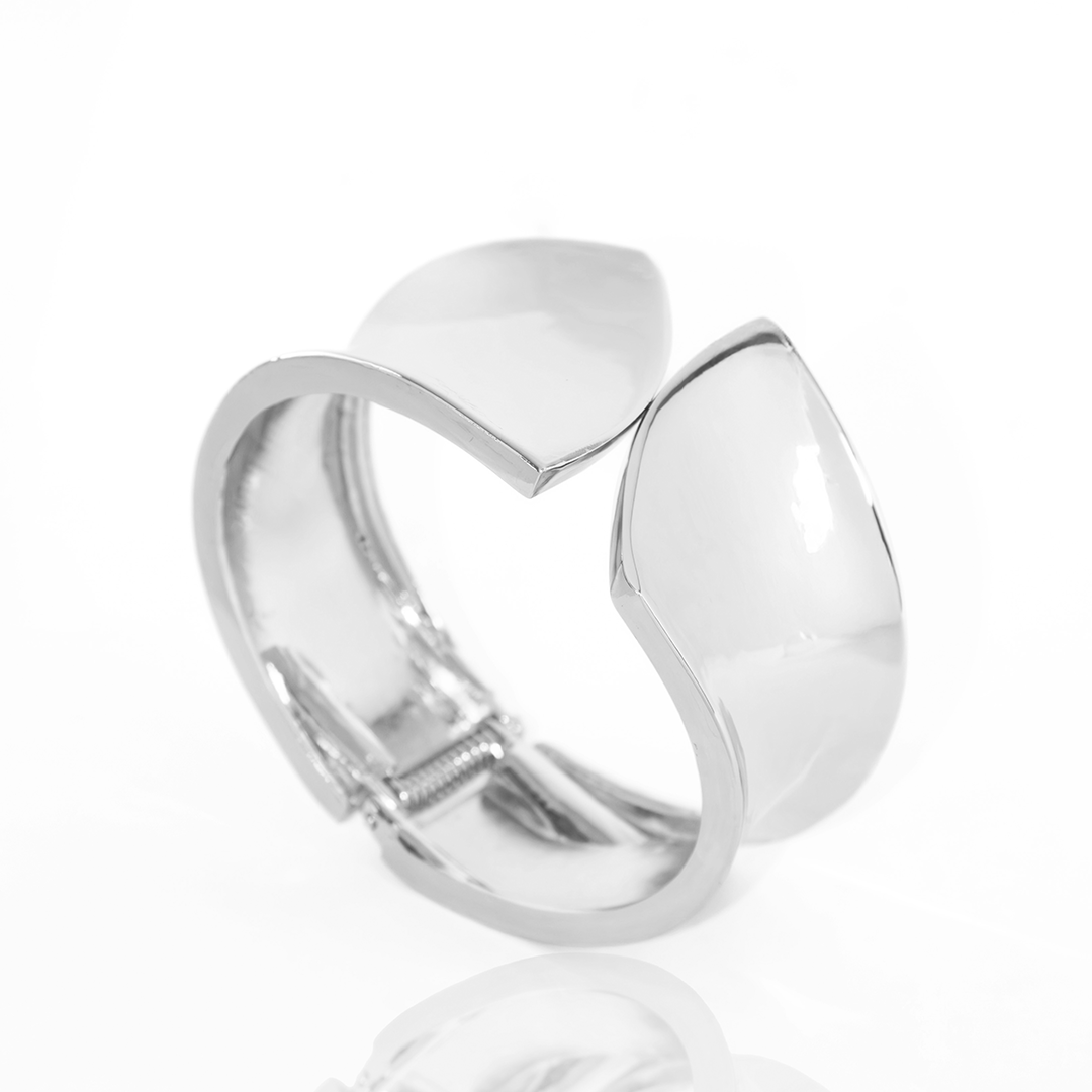 Bracelete Aro Grosso Liso Maximalista Banhado