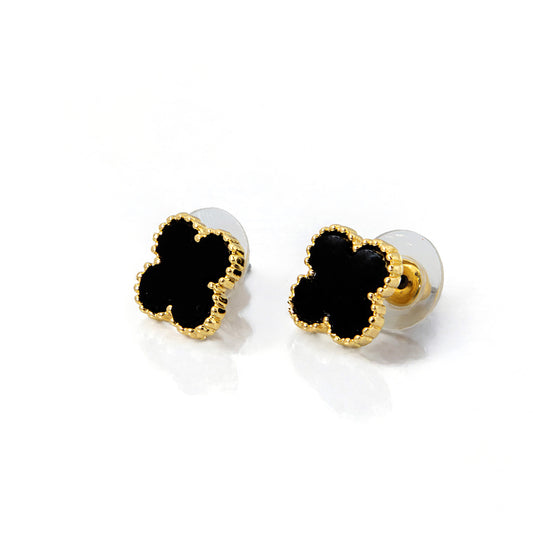 Brinco Virginia Trevo Banhado a Ouro 18K