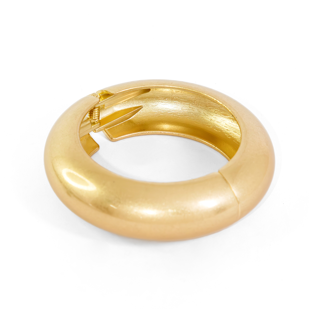 Bracelete Design Oval Texturizado Banhado