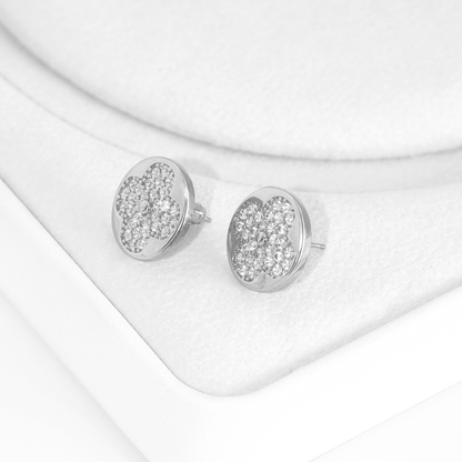 Brinco Medalha Trevo Banhado