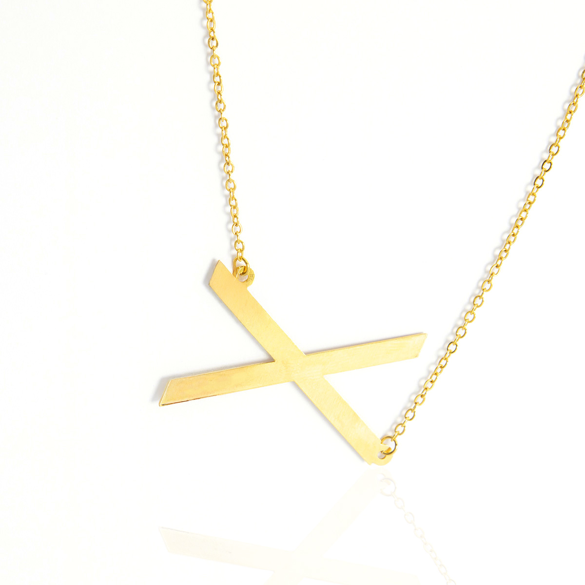 Colar Inicial de Letra Banhado em Ouro 18K