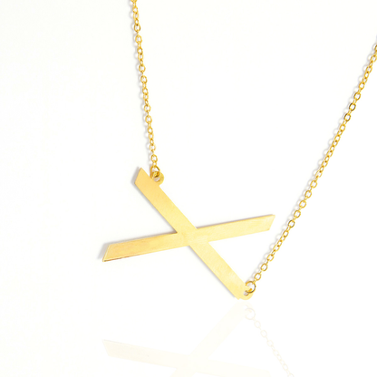 Colar Inicial de Letra Banhado em Ouro 18K