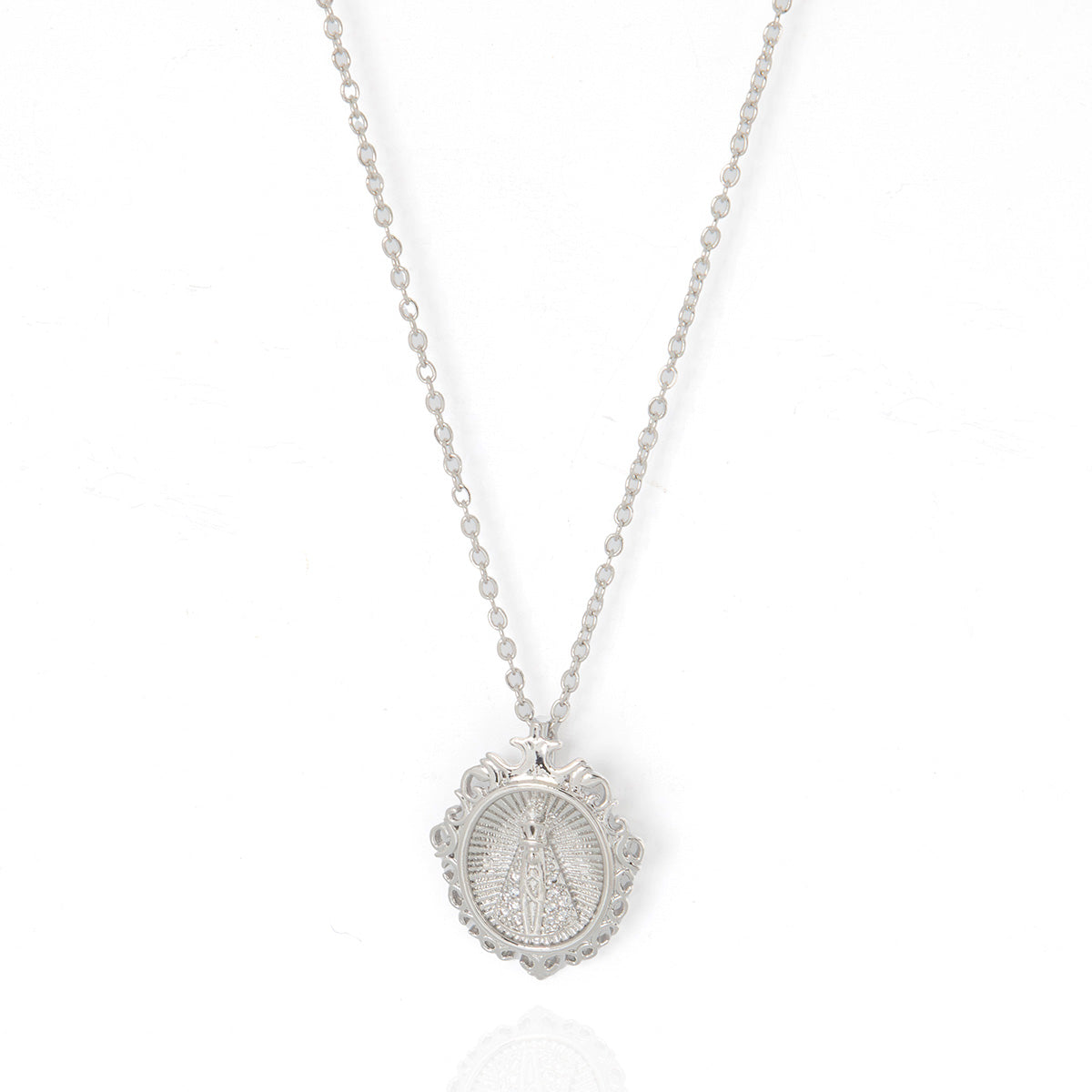 Colar Medalha Oval Nossa Senhora Aparecida