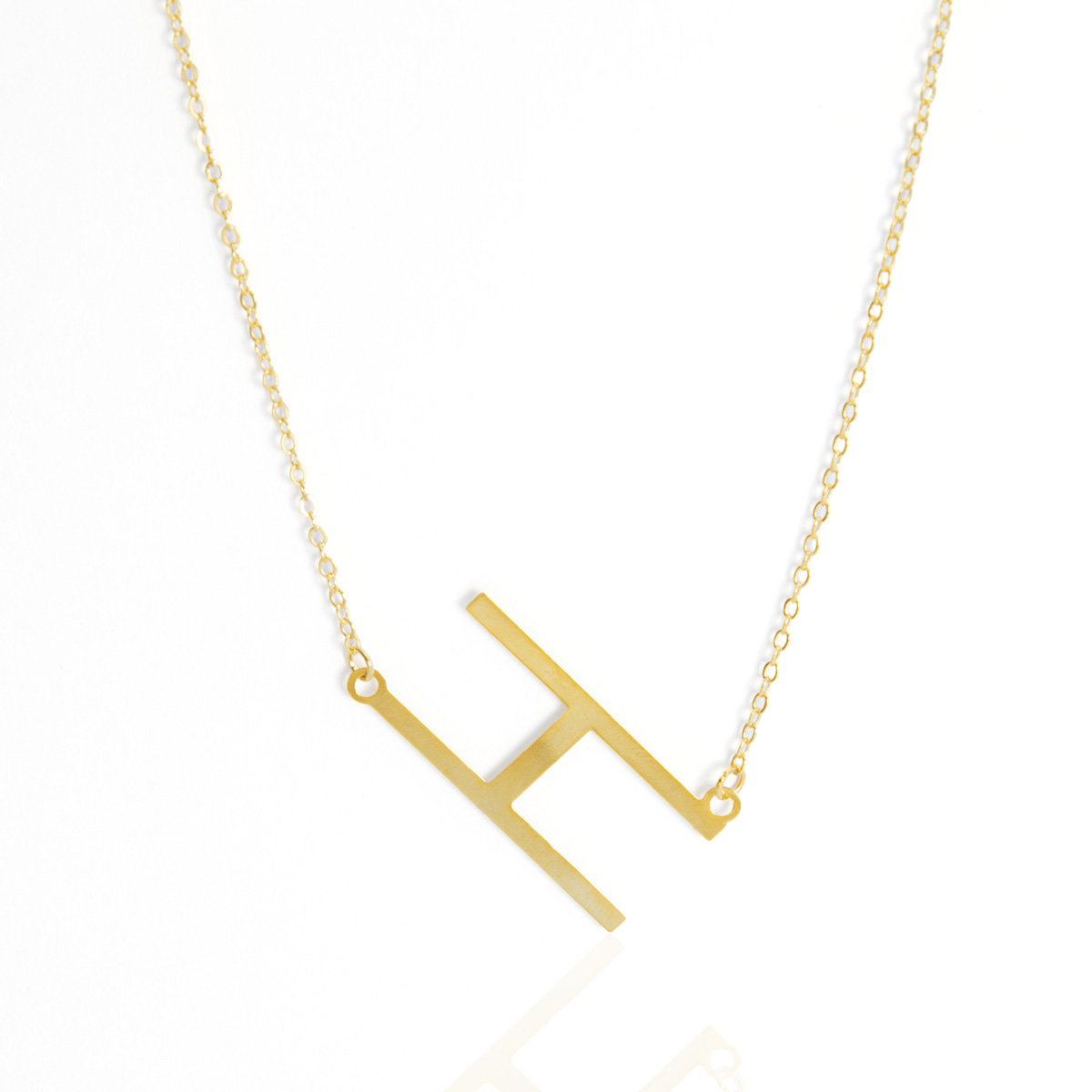 Colar Inicial de Letra Banhado em Ouro 18K