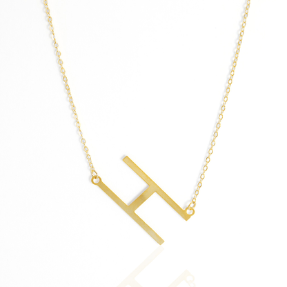 Colar Inicial de Letra Banhado em Ouro 18K