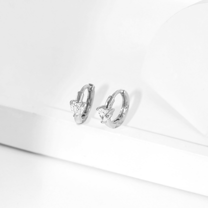 Brinco Argola Click Coração Banhado