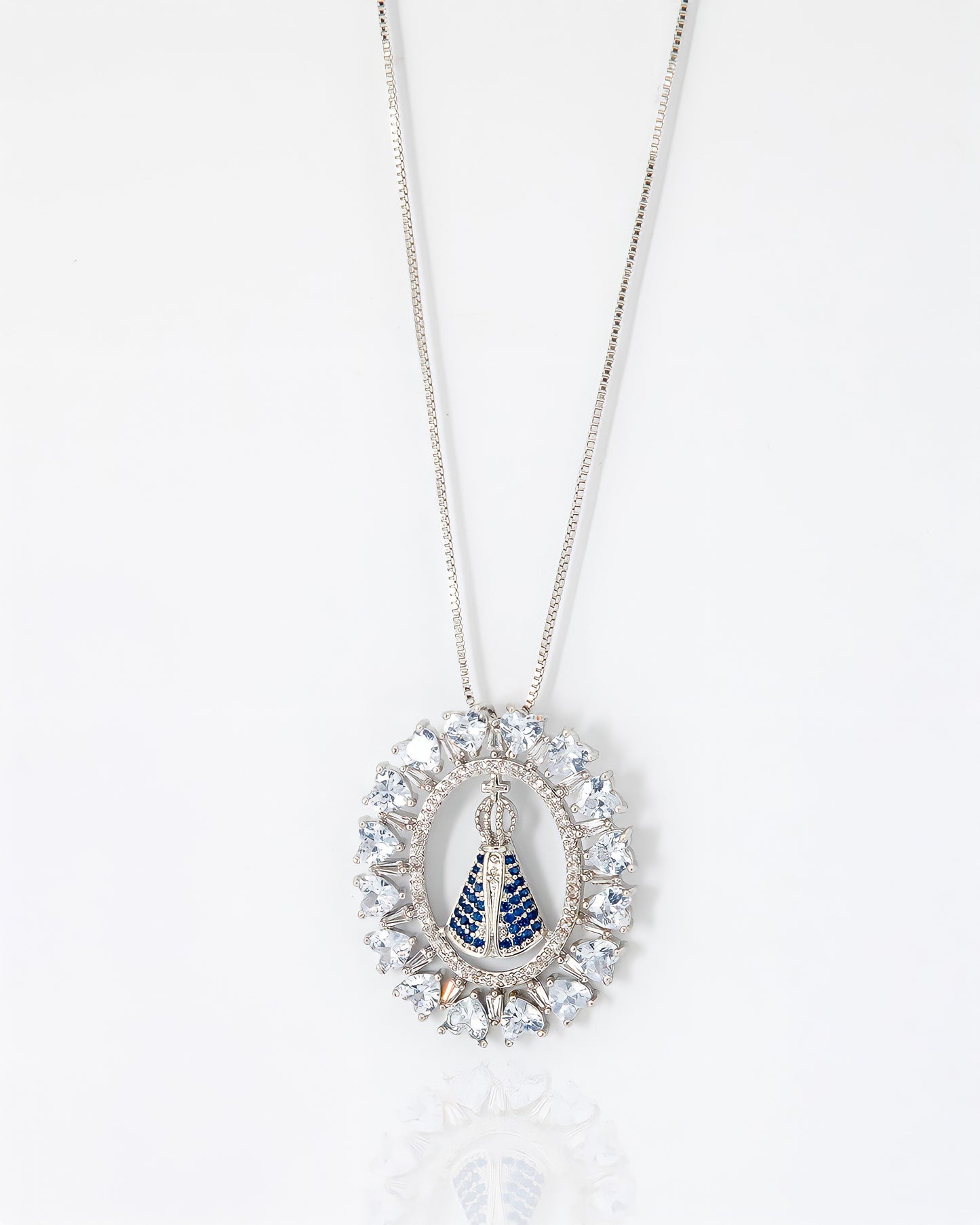 Colar Religioso Mandala Nossa Senhora Aparecida Zircônia