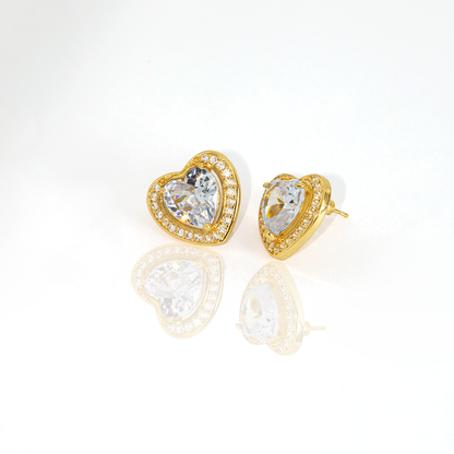 Kit Colar, Brinco e Pulseira Doce Coração Dourado