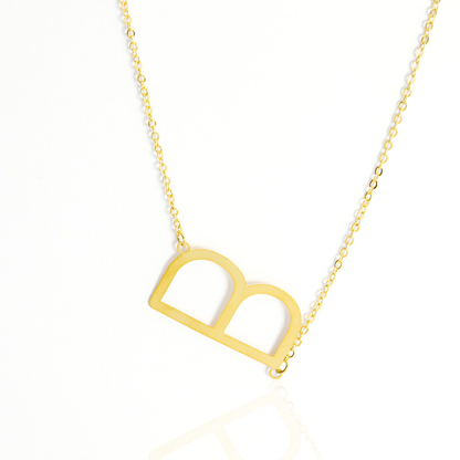 Colar Inicial de Letra Banhado em Ouro 18K