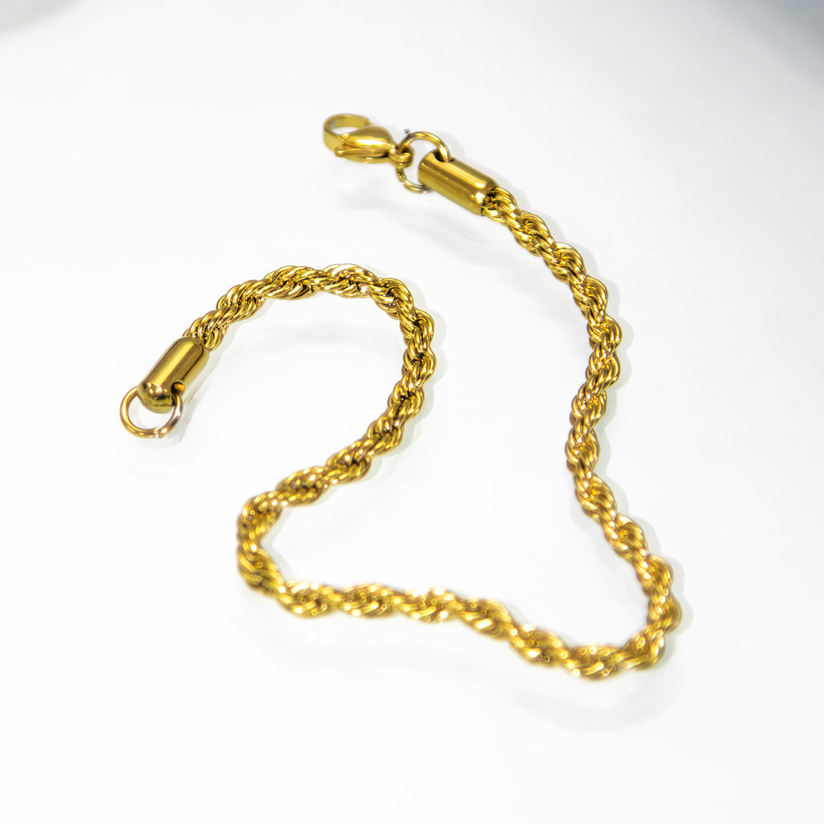 Pulseira Cordão Trançado Banhado em Ouro 18K