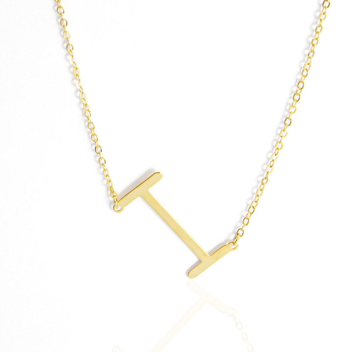 Colar Inicial de Letra Banhado em Ouro 18K