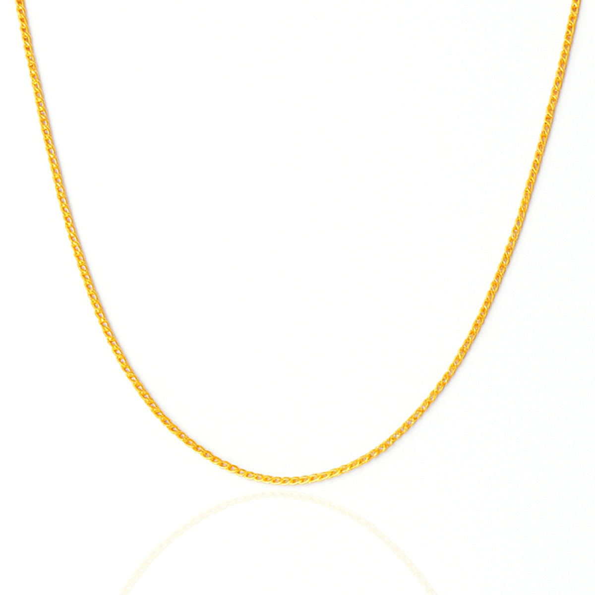 Corrente Grume Curta 0.80 Banhado em Ouro 18K