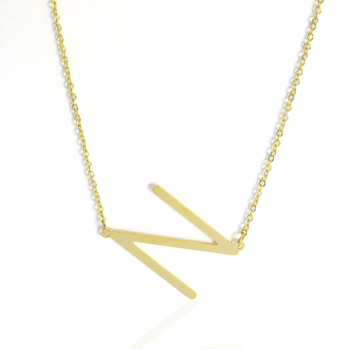 Colar Inicial de Letra Banhado em Ouro 18K