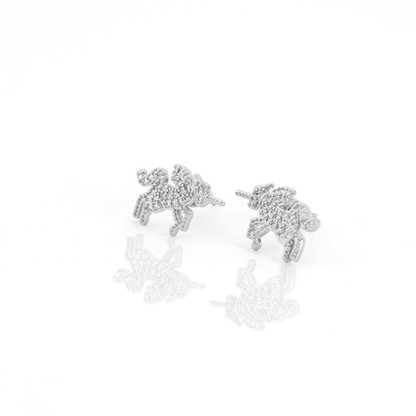 Brinco Mini Unicórnio Brilhante Banhado