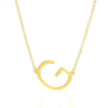 Colar Inicial de Letra Banhado em Ouro 18K