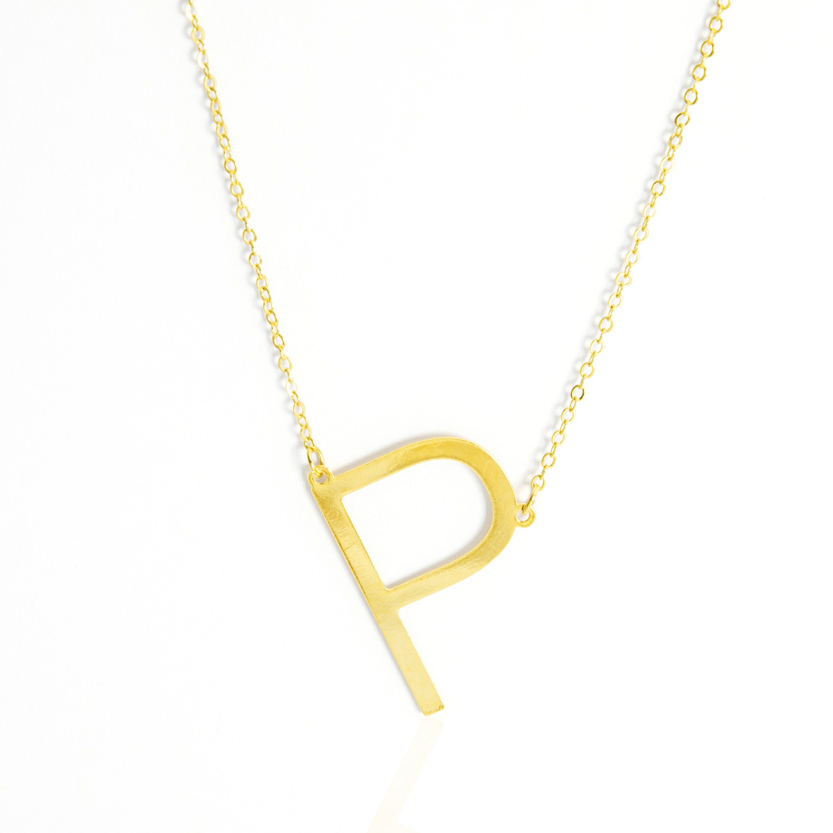 Colar Inicial de Letra Banhado em Ouro 18K