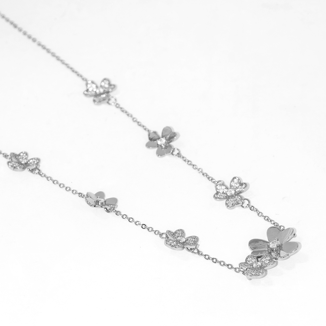 Conjunto Colar e Brinco Cravejados Minimalista Banhado