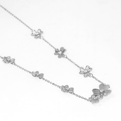 Conjunto Colar e Brinco Cravejados Minimalista Banhado