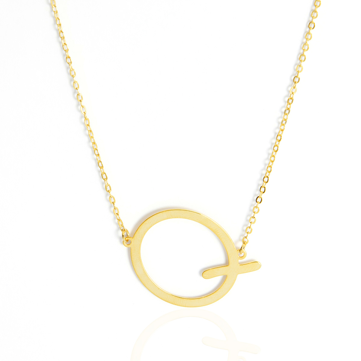 Colar Inicial de Letra Banhado em Ouro 18K