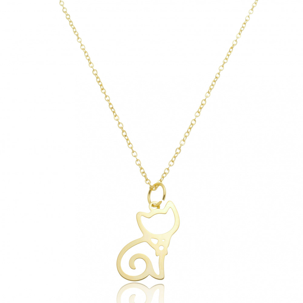 Colar Gatinho Vazado Banhado a Ouro 18K