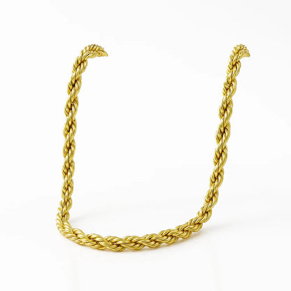 Cordão Trançado 60 cm Banhado em Ouro 18k