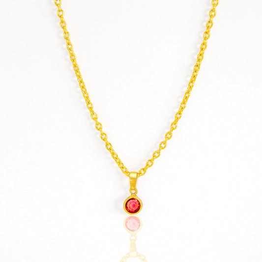 Colar Com Pingente de Ponto De Luz Colorido