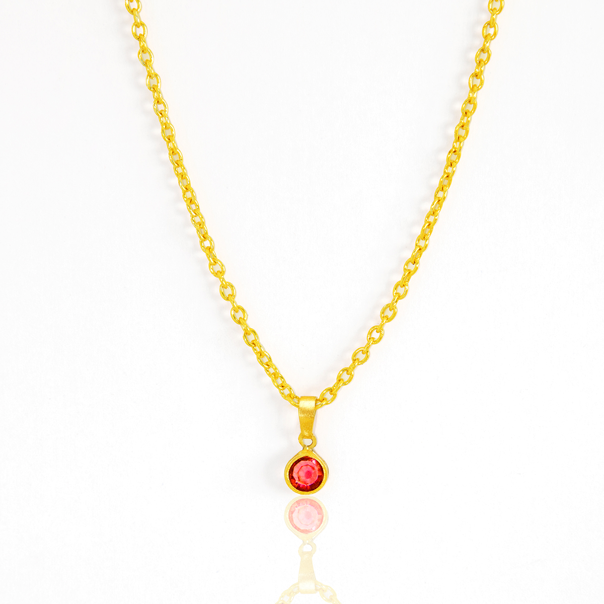 Colar Com Pingente de Ponto De Luz Colorido