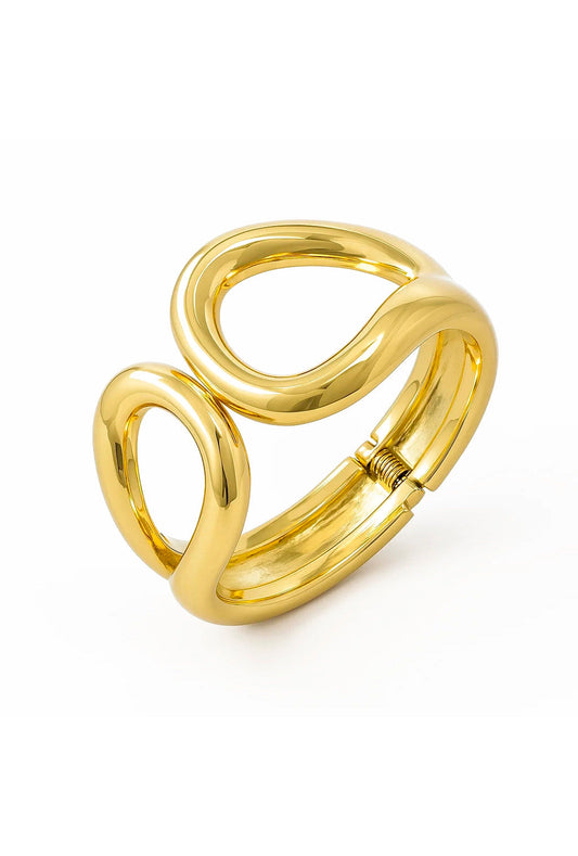 Bracelete Maximalista Gota Vazada Banhado