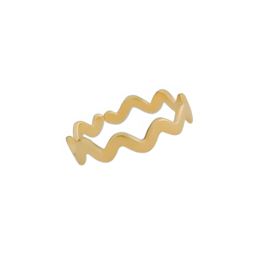Anel Ajustável Orgânico Zig Zag