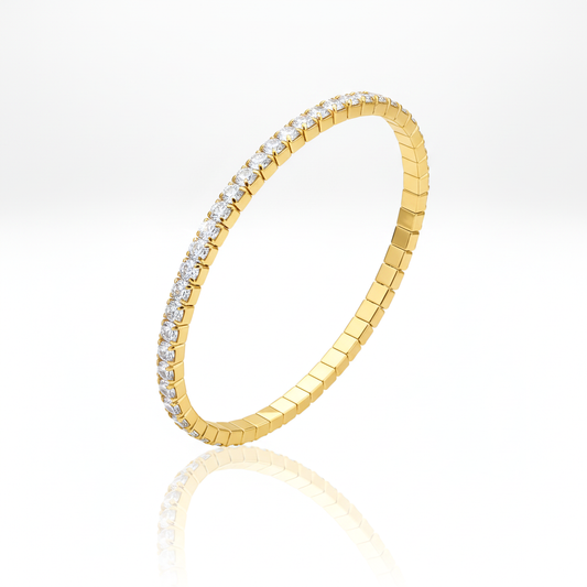 Pulseira Riviera Ajuste de Elastico Banhado