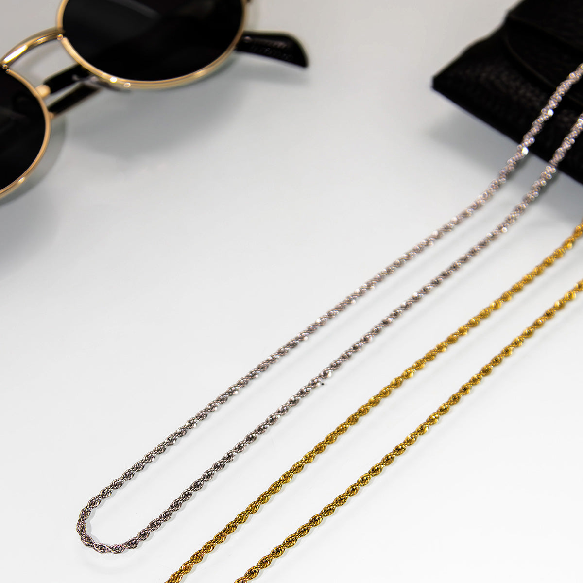 Cordão Trançado 60 cm Banhado em Ouro 18k