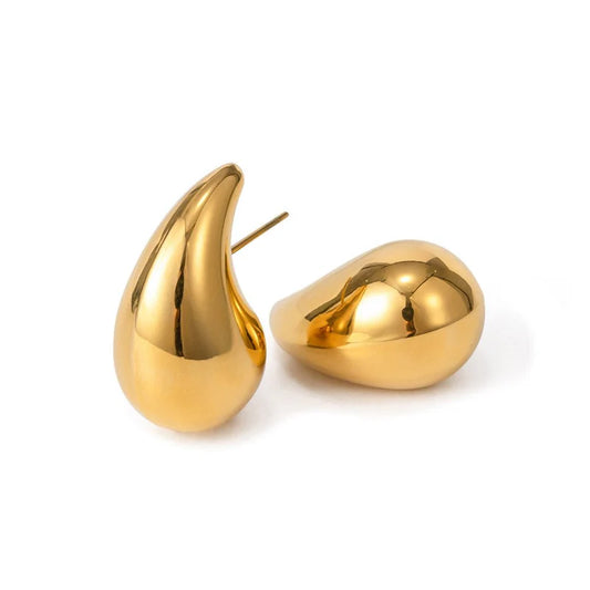 Brinco Hailey Gota Banhado em Ouro 18K e Prata