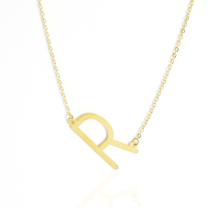Colar Inicial de Letra Banhado em Ouro 18K